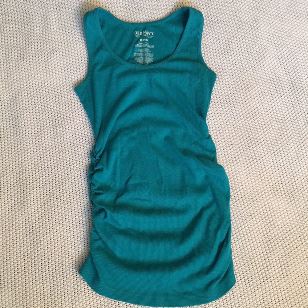 Turquoise maternity tank top
